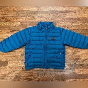 Patagonia down sweater jacket size 2T blue toddler baby